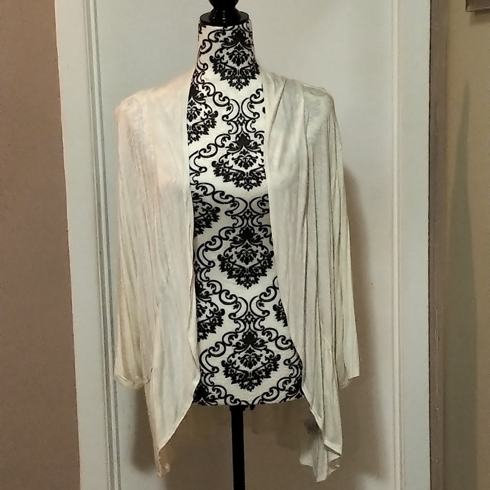 Off white fit & flare cardigan 4x NWT